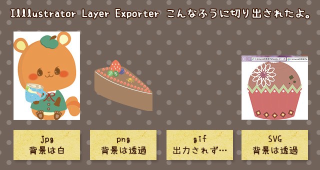 Illustrator Layer Exporter 画像切り出しエフェクト